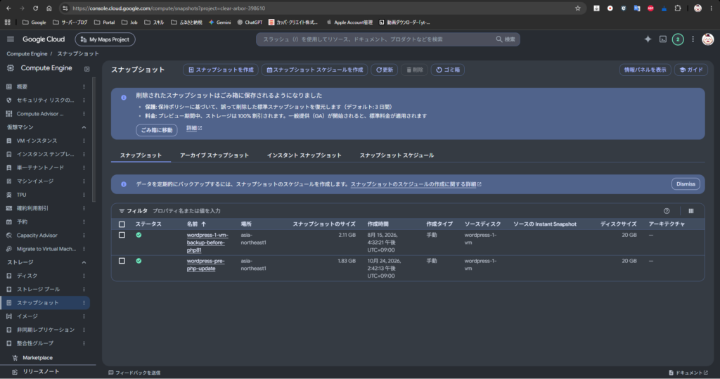 GCPスナップショット